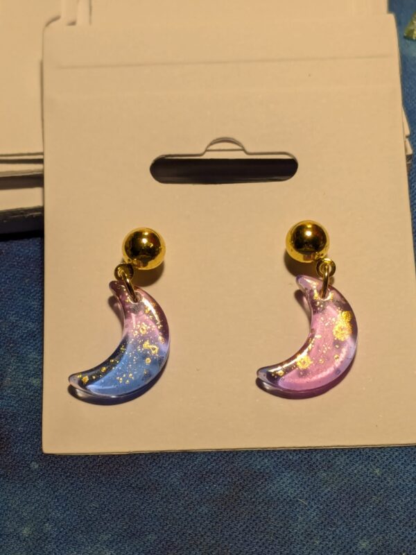 Twilight Glow Crescent Earrings